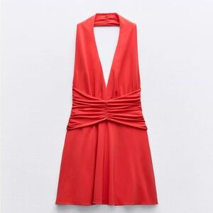 Zara Red Halter Dress